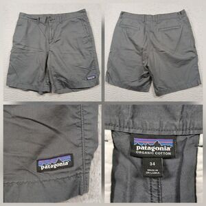 Patagonia Organic Cotton Shorts Mens 34 Gray Casual Outdoor Hiking